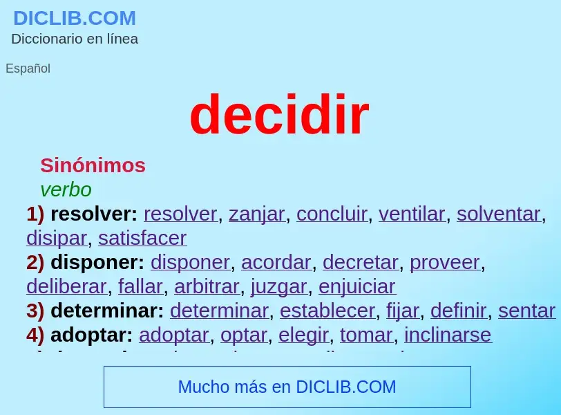 What is decidir - definition