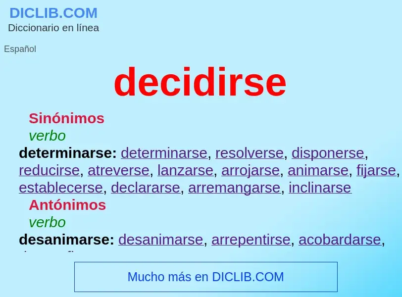 Che cos'è decidirse - definizione