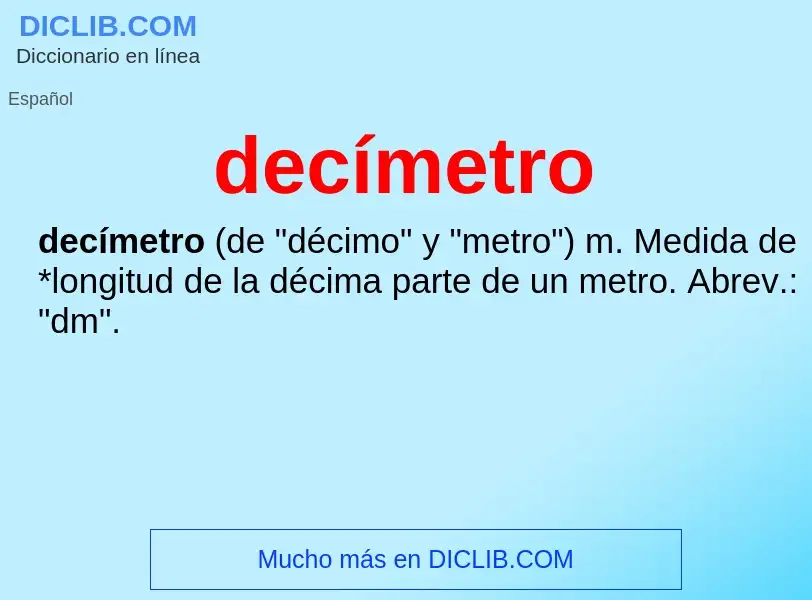 O que é decímetro - definição, significado, conceito