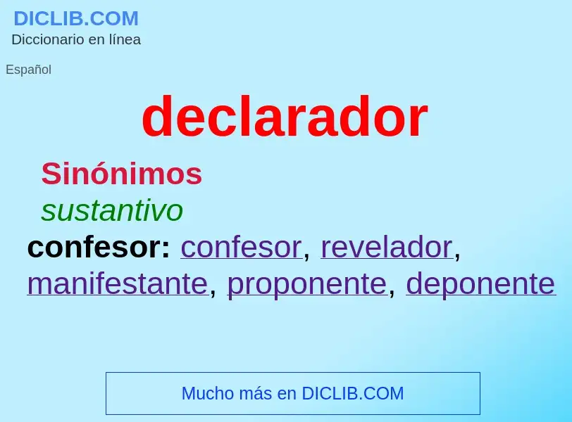 O que é declarador - definição, significado, conceito