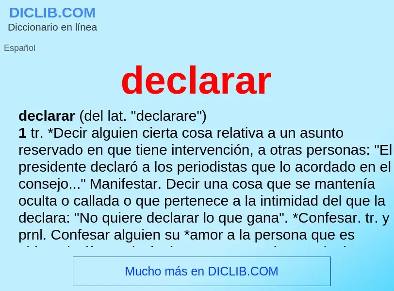 Wat is declarar - definition