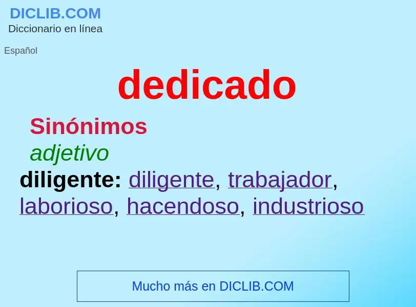 Wat is dedicado - definition