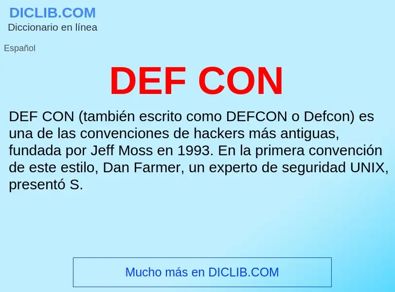 ¿Qué es DEF CON? - significado y definición