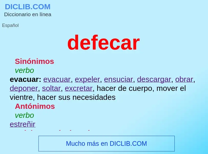 Wat is defecar - definition