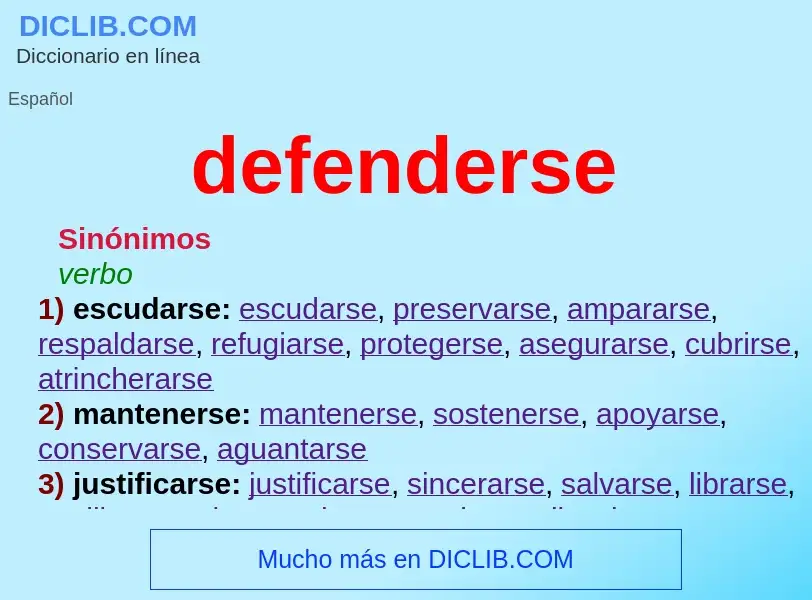 What is defenderse - definition