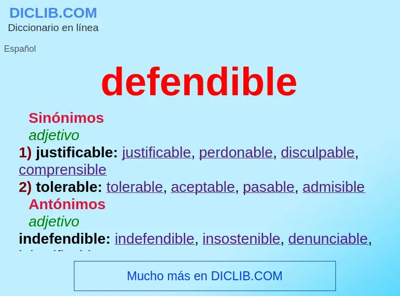 What is defendible - definition