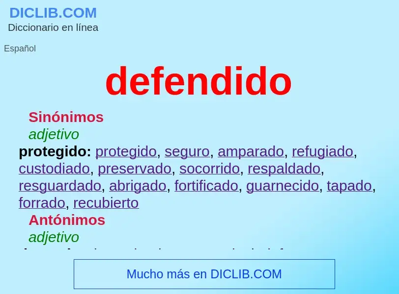 What is defendido - definition