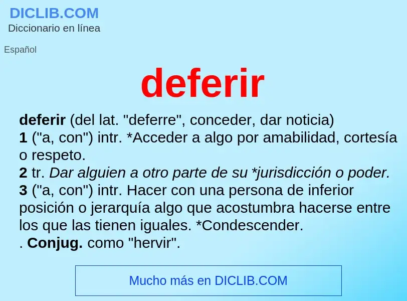 Wat is deferir - definition