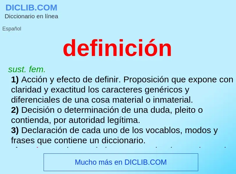 ¿Qué es definición? - significado y definición