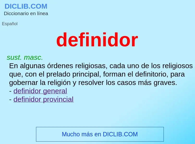 What is definidor - definition