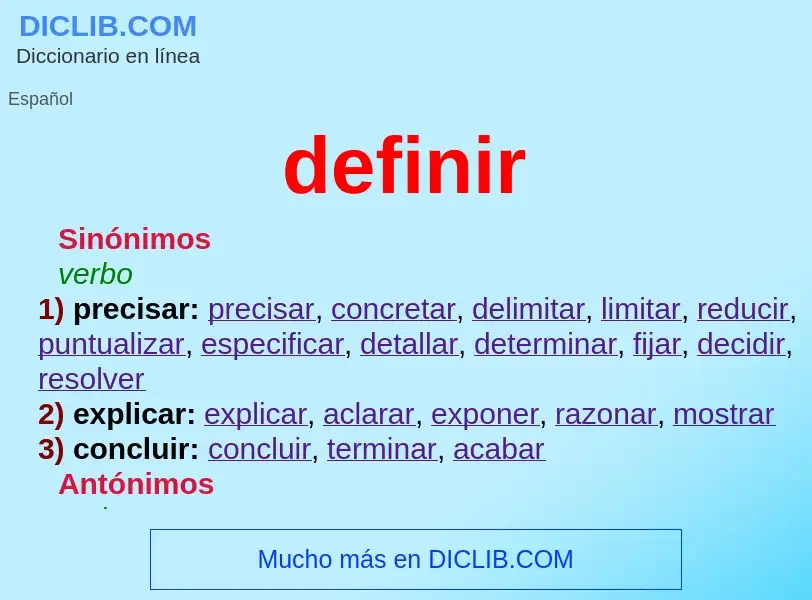 What is definir - definition