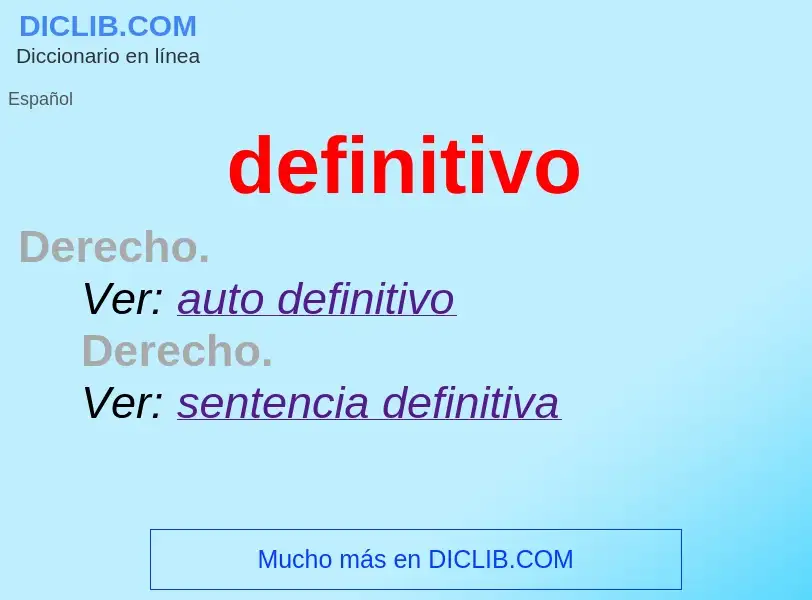 What is definitivo - definition