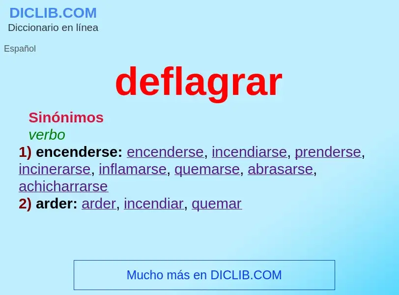 Wat is deflagrar - definition