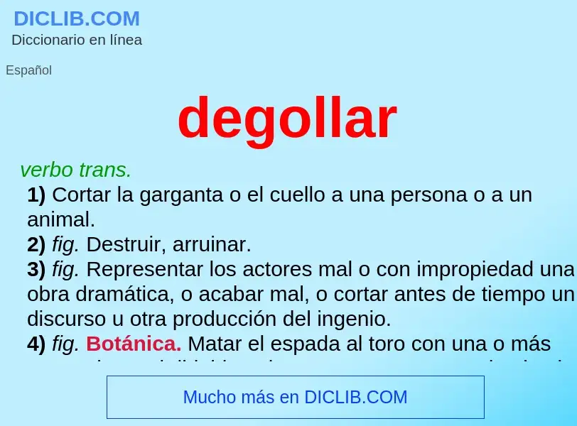 ¿Qué es degollar? - significado y definición