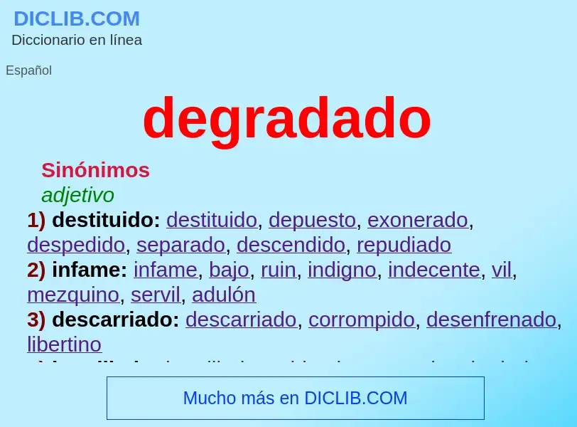 Wat is degradado - definition