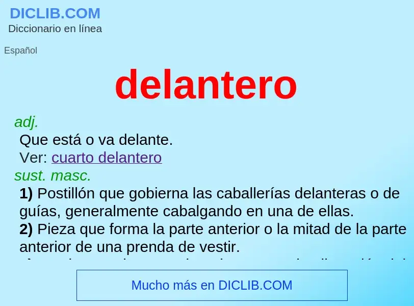 What is delantero - definition