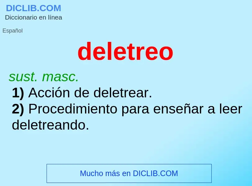 Wat is deletreo - definition