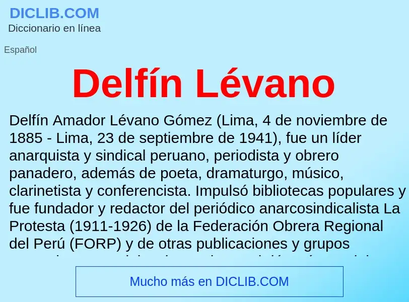 What is Delfín Lévano - definition