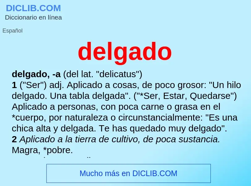 Wat is delgado - definition