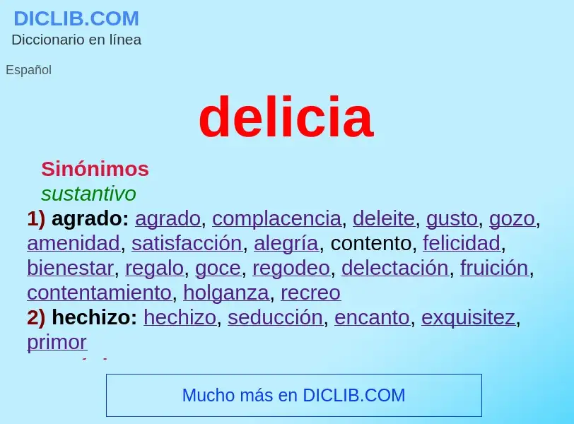 Wat is delicia - definition