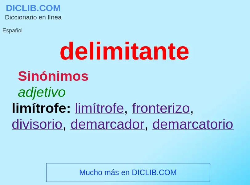 O que é delimitante - definição, significado, conceito