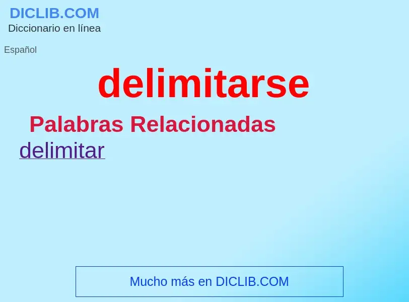 What is delimitarse - definition