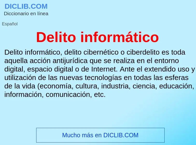 What is Delito informático - meaning and definition