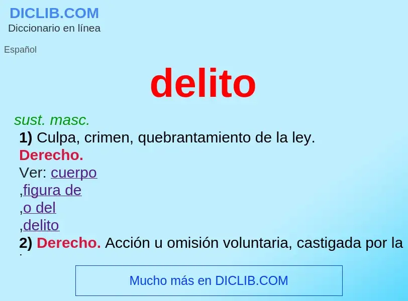 What is delito - definition