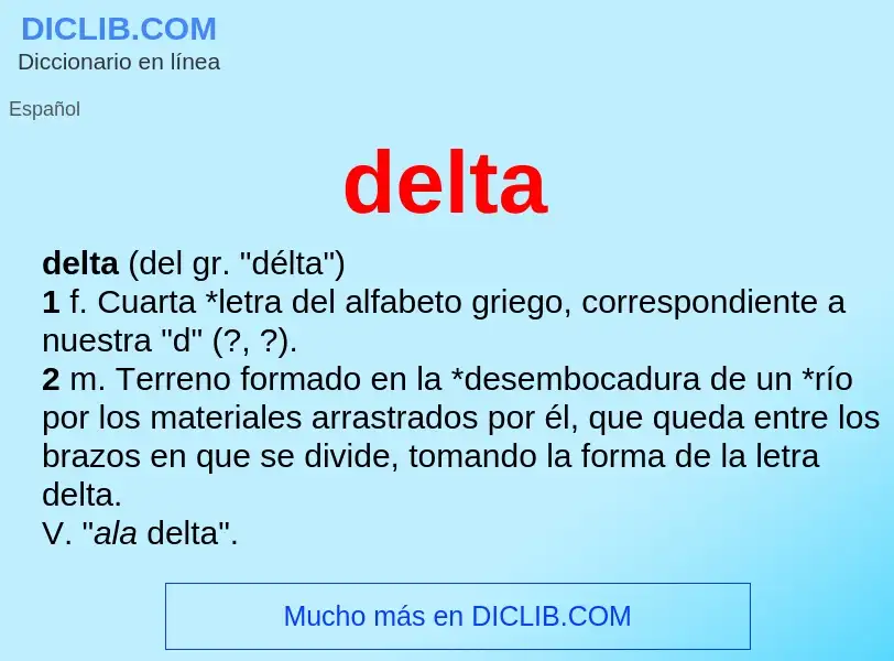 O que é delta - definição, significado, conceito