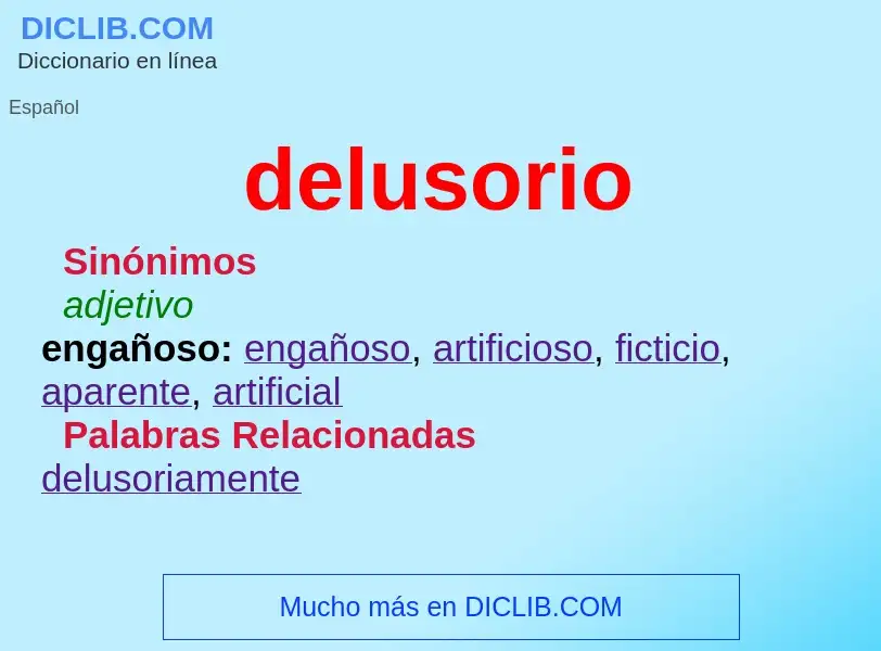 What is delusorio - meaning and definition