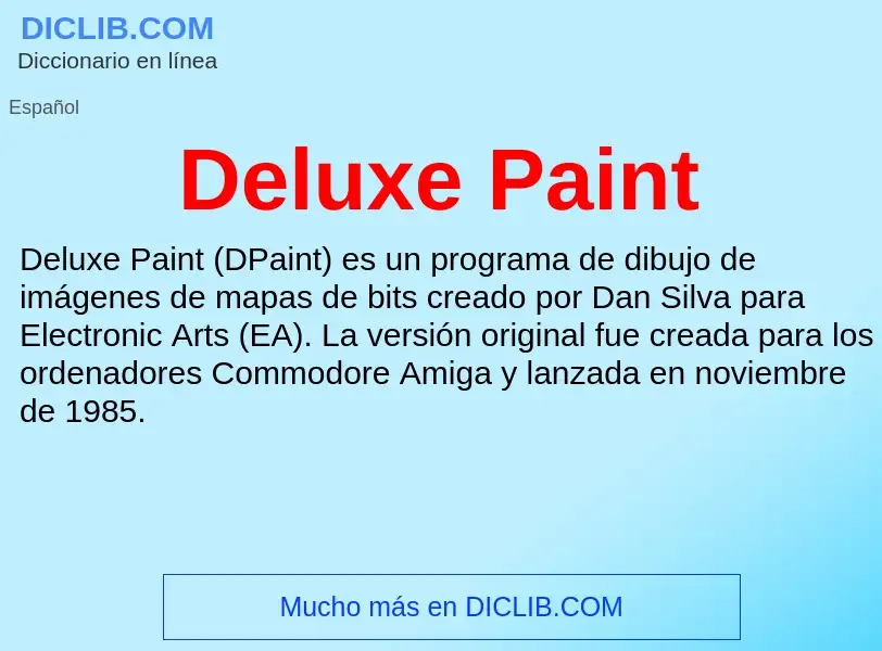 Τι είναι Deluxe Paint - ορισμός