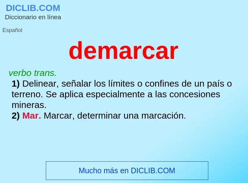 Was ist demarcar - Definition