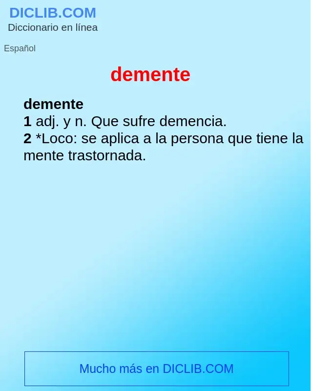 Wat is demente - definition