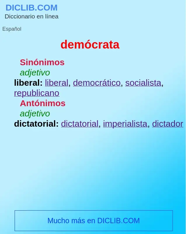 What is demócrata - definition