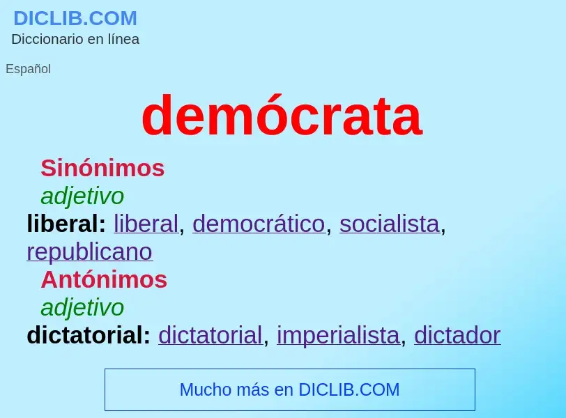 ¿Qué es demócrata? - significado y definición