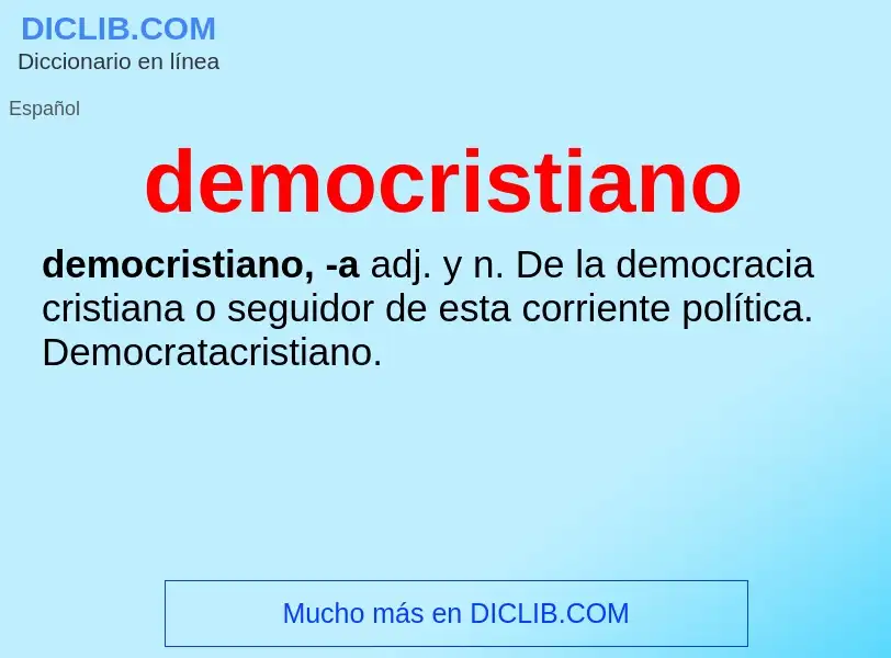 What is democristiano - definition