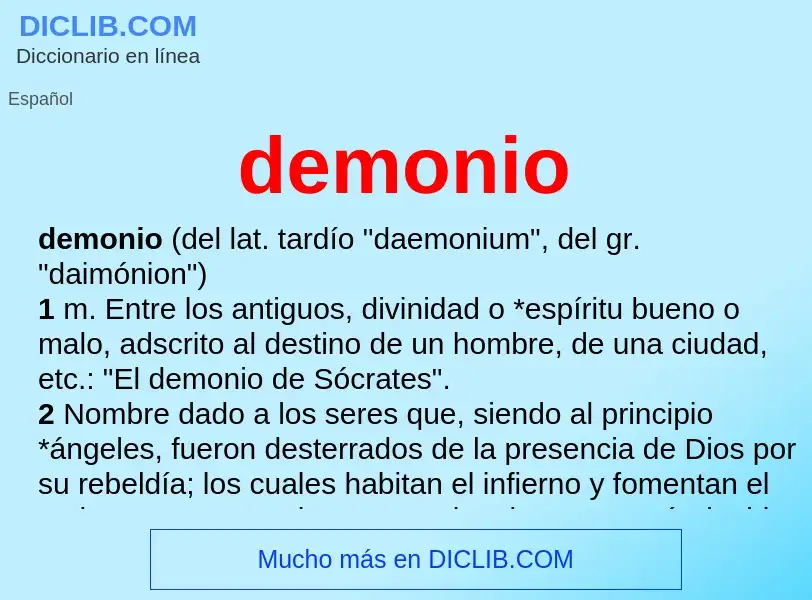 Was ist demonio - Definition