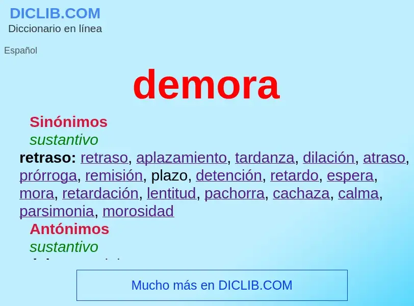 What is demora - definition