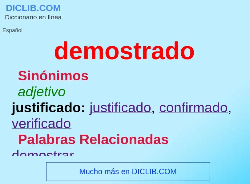 Wat is demostrado - definition