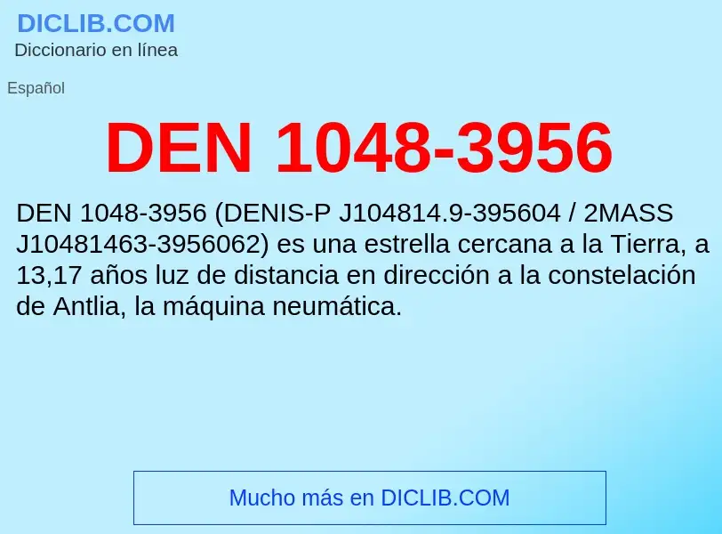 ¿Qué es DEN 1048-3956? - significado y definición