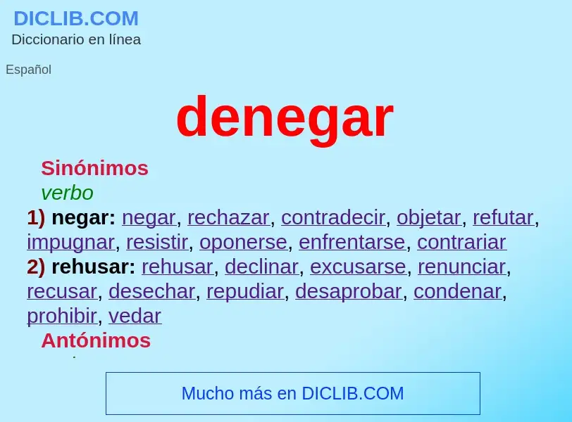 Wat is denegar - definition