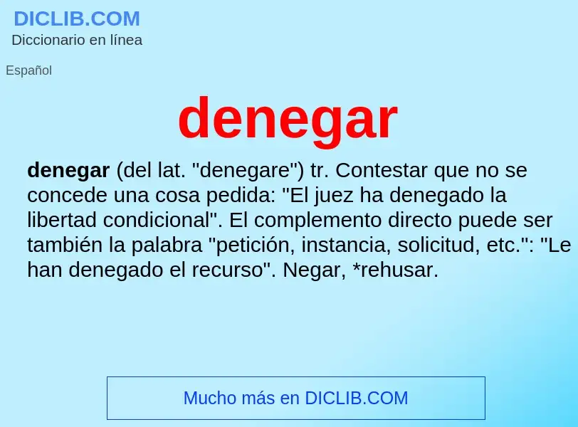 ¿Qué es denegar? - significado y definición