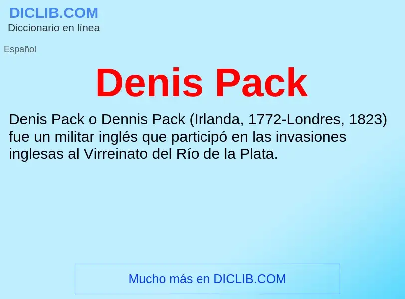 O que é Denis Pack - definição, significado, conceito