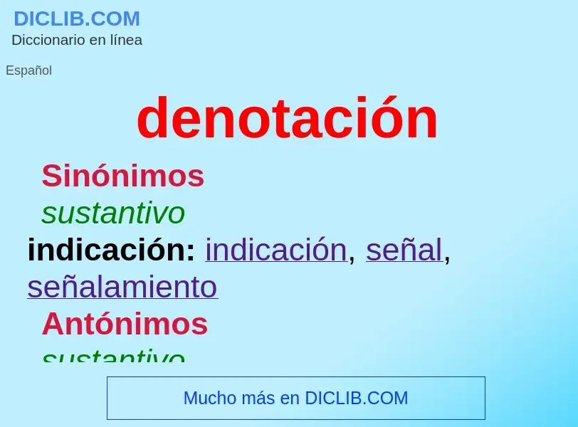 ¿Qué es denotación? - significado y definición