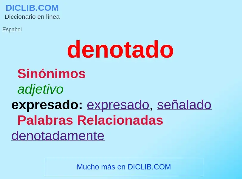 What is denotado - definition