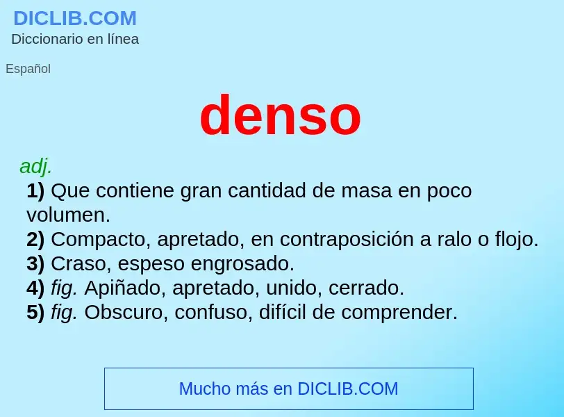 Wat is denso - definition