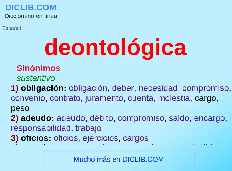 Wat is deontológica - definition