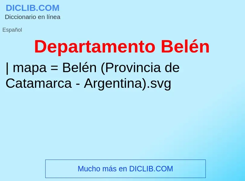 O que é Departamento Belén - definição, significado, conceito