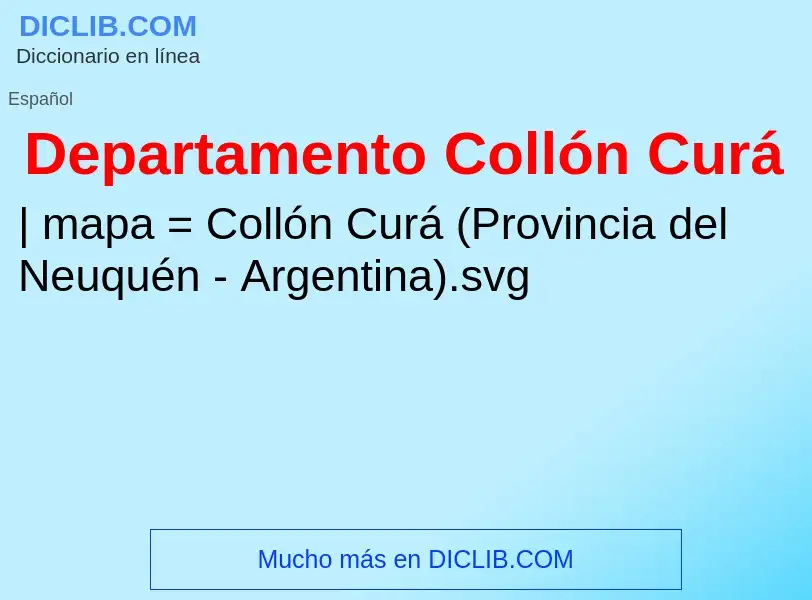 What is Departamento Collón Curá - definition