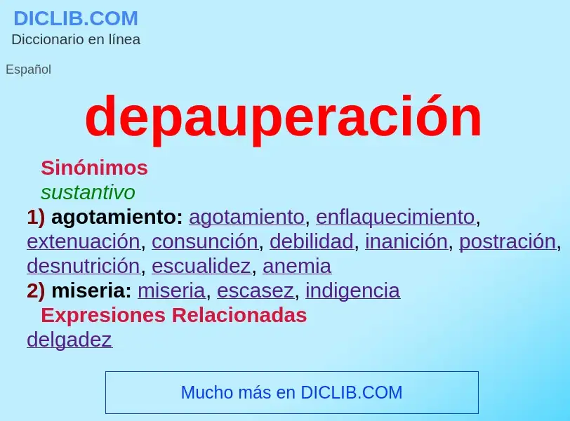 Wat is depauperación - definition